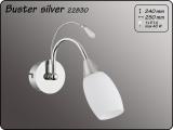Moderní nástěnné svítidlo 22830 Buster silver (Alfa)