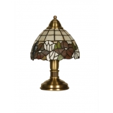 Vitrážová stolní lampička 548 Atos (Braun)