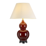 Harbin Gourd 1 žárovka Stolní lampa With Tall Empire - Oxblood