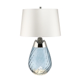 Lena 2 žárovky Small Blue Stolní lampa  with Off-white Shade