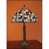 Vitrážová stolní lampa Mozaika 30