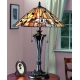 Vitrážová stolní lampa LBM062 Dark wood (Polarfox)